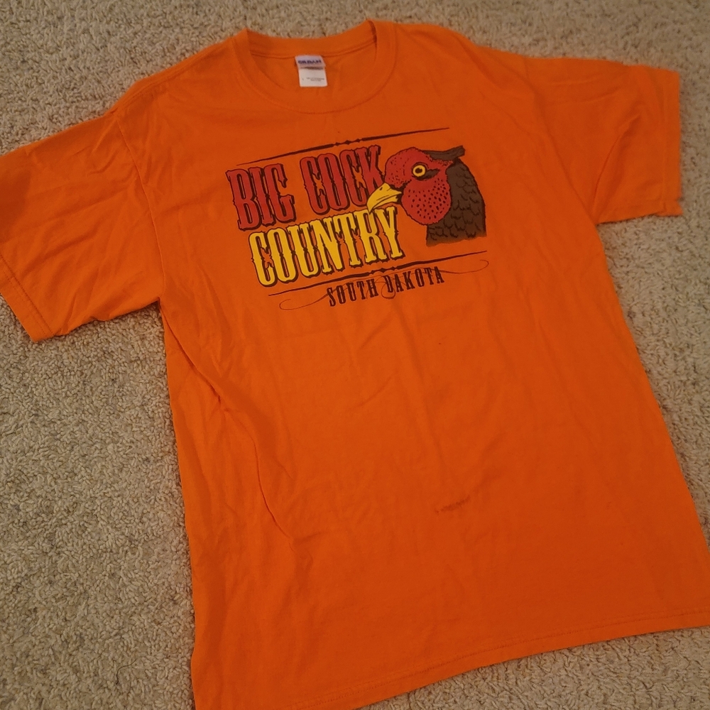 Orange Rooster Country South Dakota Graphic T-Shirt Men’s Large